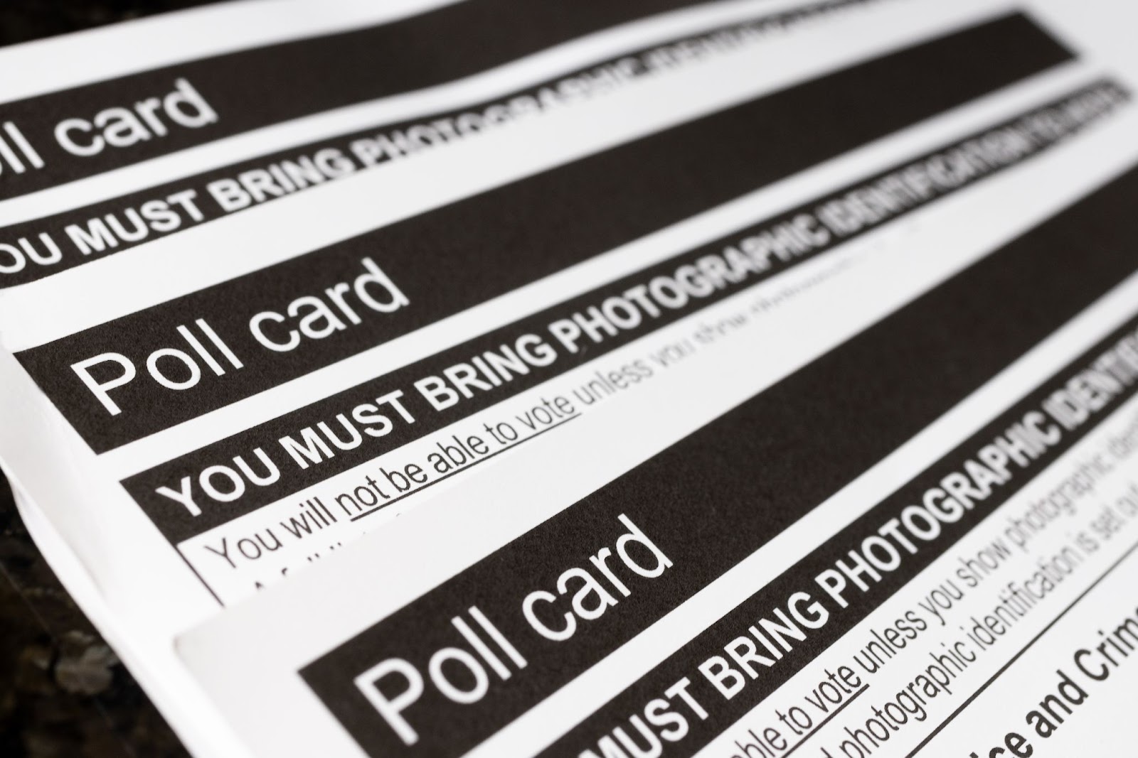 general election poll cards