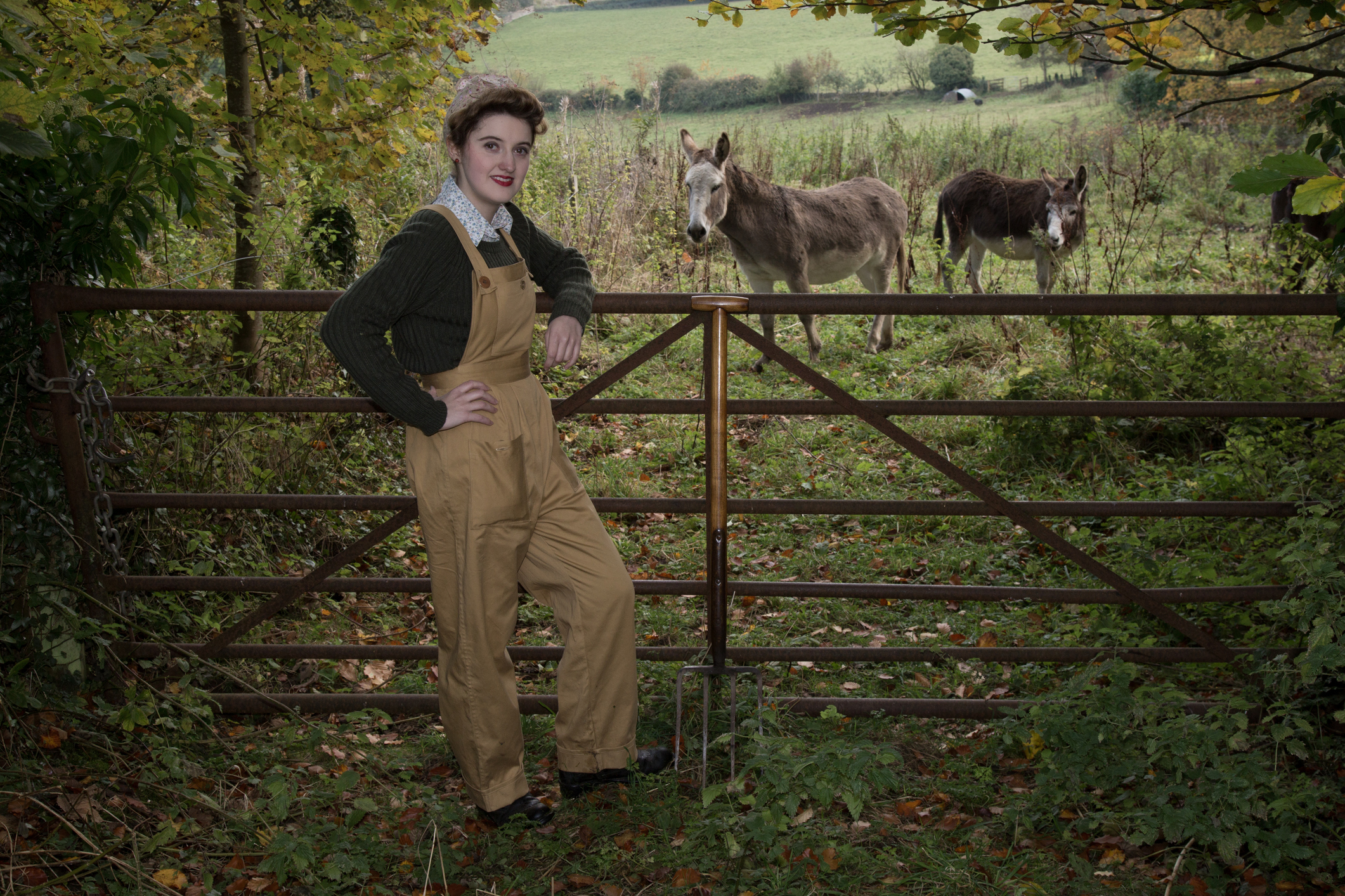 Woman female on a farm